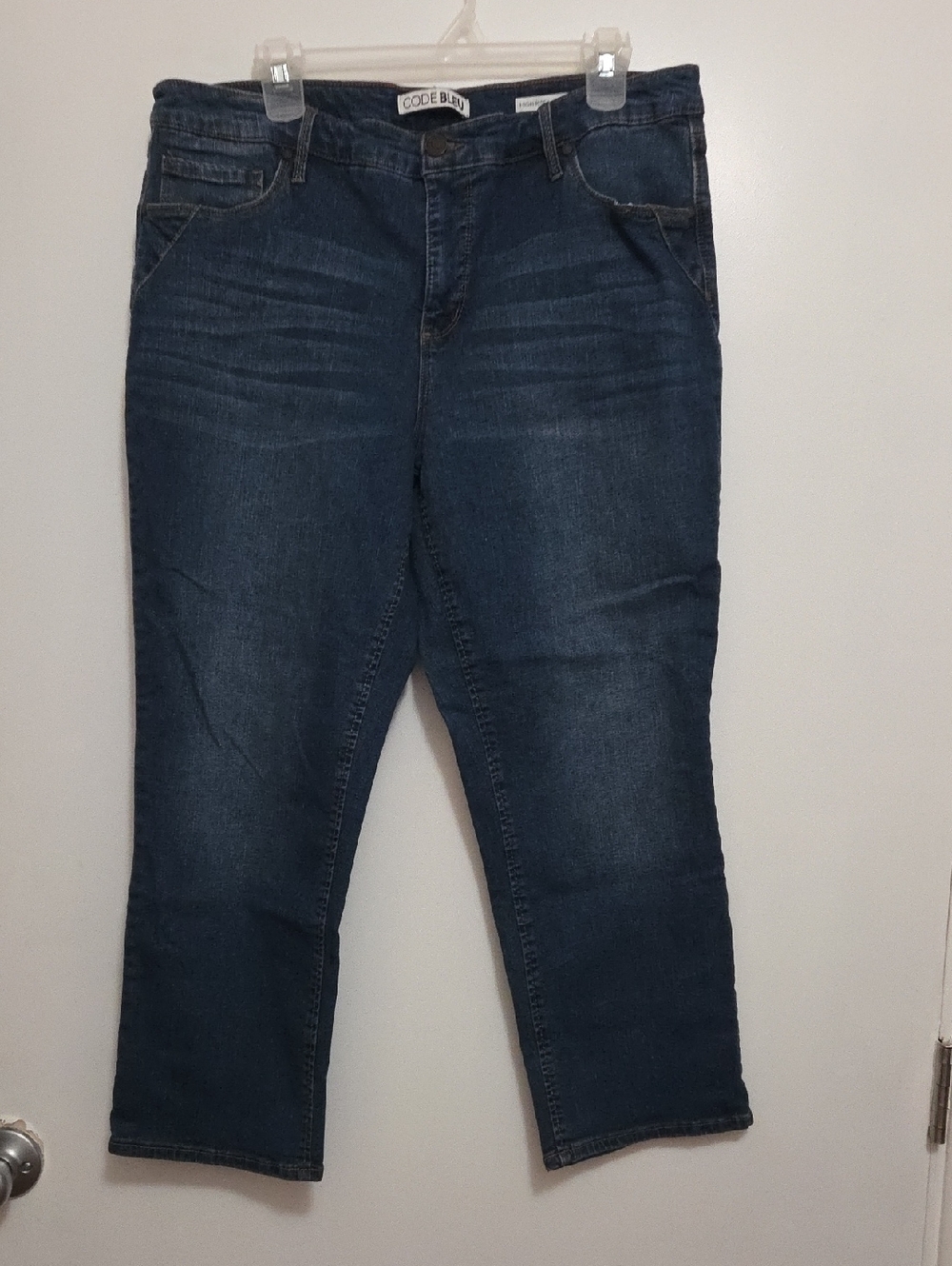 Code Bleu High Rise Straight Ankle Jeans  14W
